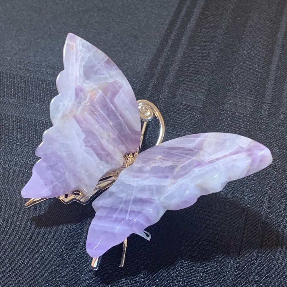 Elegant Purple Fluorite Butterfly